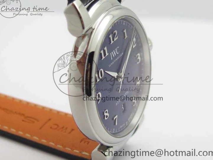 MIROTIME 0512 MoistureWicking Da Vinci IW356601 SS MKF 1:1 Best Edition Blue Dial On Black Leather Strap A 7233